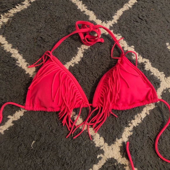 La Hearts Other - Pink Stringy Bikini Top